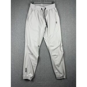 Three Nails Pants Mens Medium Gray Jogger Athletic Lightweight Nylon Spandex